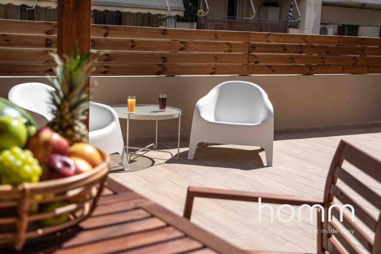 Nemeseos 1St Floor Homm Apartment With Roof Garden And Wading Pool Athens Exterior photo